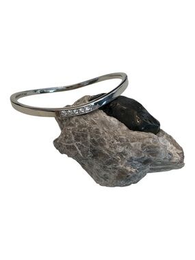 STEELX | Cubic Zirconia Silver Stainless Steel Bangle
